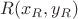 $R(x_{R},y_{R})$