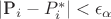 |P_i-P^*_i| < \epsilon_\alpha