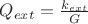 $Q_{ext} = \frac{k_{ext}}{G}$