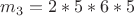 $m_3=2*5*6*5$