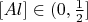 $[Al]\in(0,{1\over2}]$