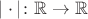 $|\cdot|\colon \mathbb R\to\mathbb R$