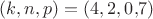 $(k, n, p) = (4, 2, 0{,}7)$