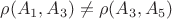 $\rho(A_1, A_3) \ne \rho(A_3, A_5)$
