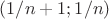 $(1/n+1;1/n)$