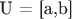 U = [a,b]