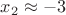 $x_2\approx-3$