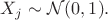 $X_j \sim \mathcal{N}(0, 1).$