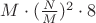 $M\cdot(\frac{N}{M})^2\cdot 8$