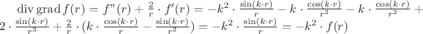 $\operatorname{div}\operatorname{grad} f(r) = f