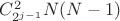 $ C^2_{2^{j-1}}N(N-1)$