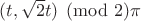 $(t, \sqrt{2} t){\pmod 2\pi}$
