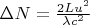 $\Delta N=\frac{2Lu^2}{\lambda c^2}$