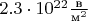 $2.3\cdot 10^{22}\frac{\text{в}}{\text{м}^2}$