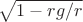 $\sqrt{1-rg/r}$