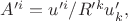 $A'^i = u'^i/R'^ku'_k,$