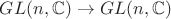 $GL(n,\mathbb C)\to GL(n,\mathbb C)$