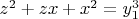 $z^2+zx+x^2=y_1^3$