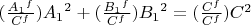 $(\frac{{A_1}^f}{{C}^f}){A_1}^2 + (\frac{{B_1}^f}{{C}^f}}){B_1}^2 = (\frac {{C}^f}{{C}^f}}){C}^2$
