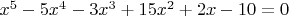$x^5-5x^4-3x^3+15x^2+2x-10=0$