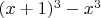 $(x+1)^3-x^3$