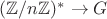 $(\mathbb{Z}/n\mathbb{Z})^*\to G$