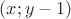 $(x; y-1)$