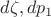 $  d\zeta  , dp_1$