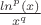$\frac{ln^p(x)}{x^q}$