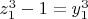 ${z_1^3}-1={y_1^3}$