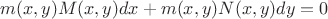 $m(x,y)M(x,y)dx+m(x,y)N(x,y)dy=0$