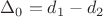 $\Delta_0= d_1-d_2$