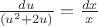 $\frac{ du }{ (u^2+2u) }=\frac{dx}{x}$