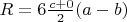 $R=6 \frac{c+0}{2}(a-b) \cdotd$