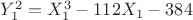 $Y_1^2=X_1^3-112X_1-384$ $Y_1^2=X_1^3-112X_1-384$