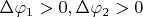 $\Delta\varphi_1>0,\Delta\varphi_2>0$
