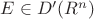 $E \in D'(R^n)$