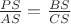$ \frac{PS}{AS}=\frac{BS}{CS} $