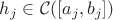 $h_j\in\mathcal{C}([a_j,b_j])$