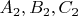 $A_2, B_2, C_2$