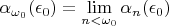 $\alpha_{\omega_0}(\epsilon_0) = \lim\limits_{n < \omega_0}\alpha_n(\epsilon_0)$
