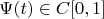 $\Psi(t)\in C[0,1]$
