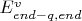 $E^v_{end - q, end}$