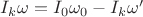 $I_k\omega=I_0\omega_0-I_k\omega'$