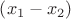 $\left( {x_1  - x_2 } \right)$
