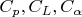 $C_p, C_L, C_\alpha $