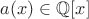 $a(x)\in \mathbb{Q}[x]$