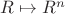 $R\mapsto R^{n}$