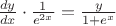 $\frac{dy}{dx}\cdot \frac{1}{e^{2x}}=\frac{y}{1+e^x}$