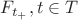 $F_{t_+}, t \in T$ $F_{t_+}, t \in T$